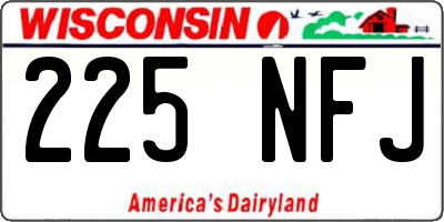 WI license plate 225NFJ