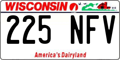 WI license plate 225NFV