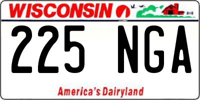 WI license plate 225NGA