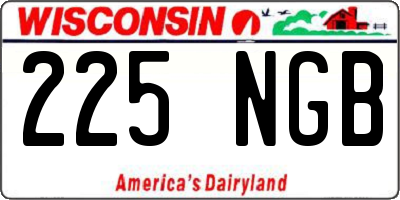 WI license plate 225NGB