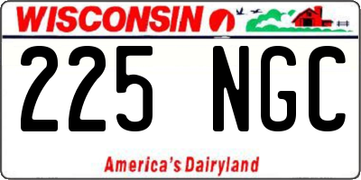 WI license plate 225NGC
