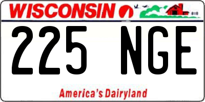 WI license plate 225NGE