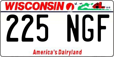 WI license plate 225NGF