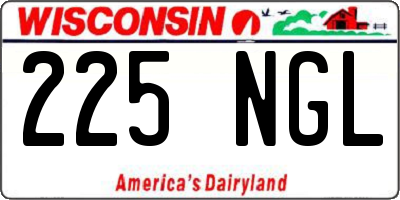 WI license plate 225NGL