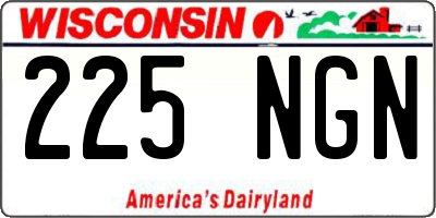 WI license plate 225NGN