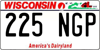 WI license plate 225NGP