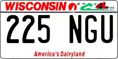 WI license plate 225NGU