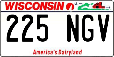 WI license plate 225NGV