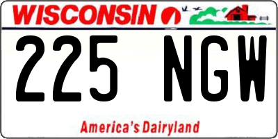 WI license plate 225NGW