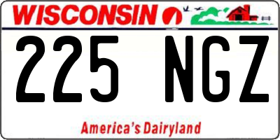 WI license plate 225NGZ