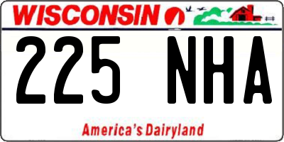 WI license plate 225NHA
