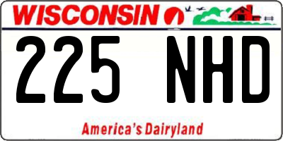 WI license plate 225NHD