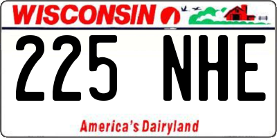 WI license plate 225NHE
