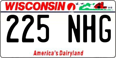 WI license plate 225NHG