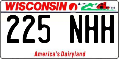 WI license plate 225NHH