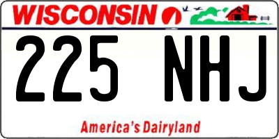 WI license plate 225NHJ
