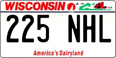 WI license plate 225NHL