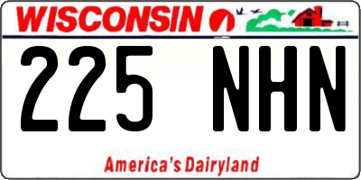 WI license plate 225NHN