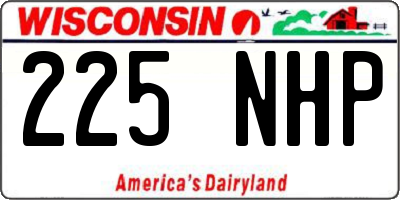 WI license plate 225NHP