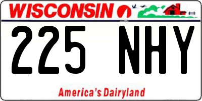 WI license plate 225NHY