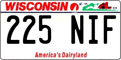 WI license plate 225NIF