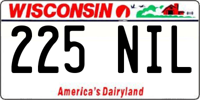 WI license plate 225NIL