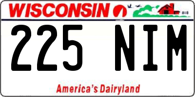 WI license plate 225NIM