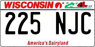 WI license plate 225NJC