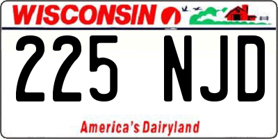 WI license plate 225NJD