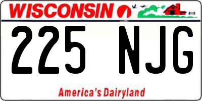 WI license plate 225NJG