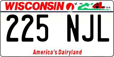 WI license plate 225NJL