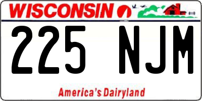 WI license plate 225NJM