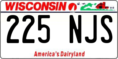 WI license plate 225NJS