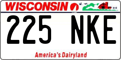 WI license plate 225NKE