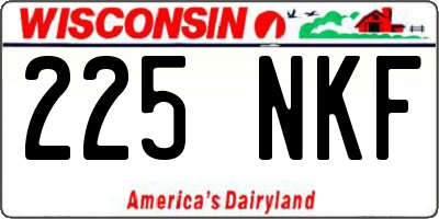 WI license plate 225NKF