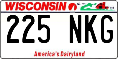 WI license plate 225NKG
