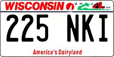 WI license plate 225NKI
