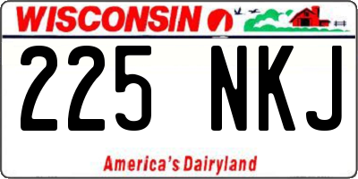 WI license plate 225NKJ