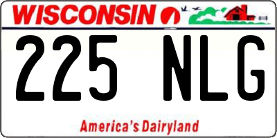 WI license plate 225NLG