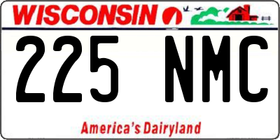 WI license plate 225NMC