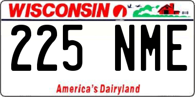 WI license plate 225NME