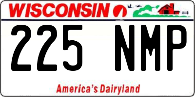 WI license plate 225NMP