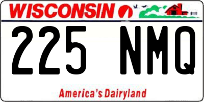 WI license plate 225NMQ