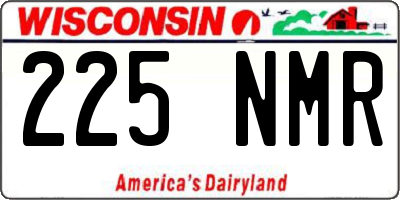 WI license plate 225NMR
