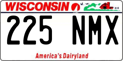 WI license plate 225NMX