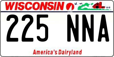 WI license plate 225NNA