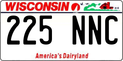 WI license plate 225NNC
