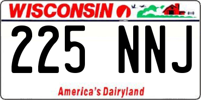 WI license plate 225NNJ
