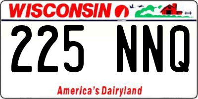 WI license plate 225NNQ