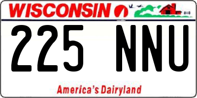 WI license plate 225NNU